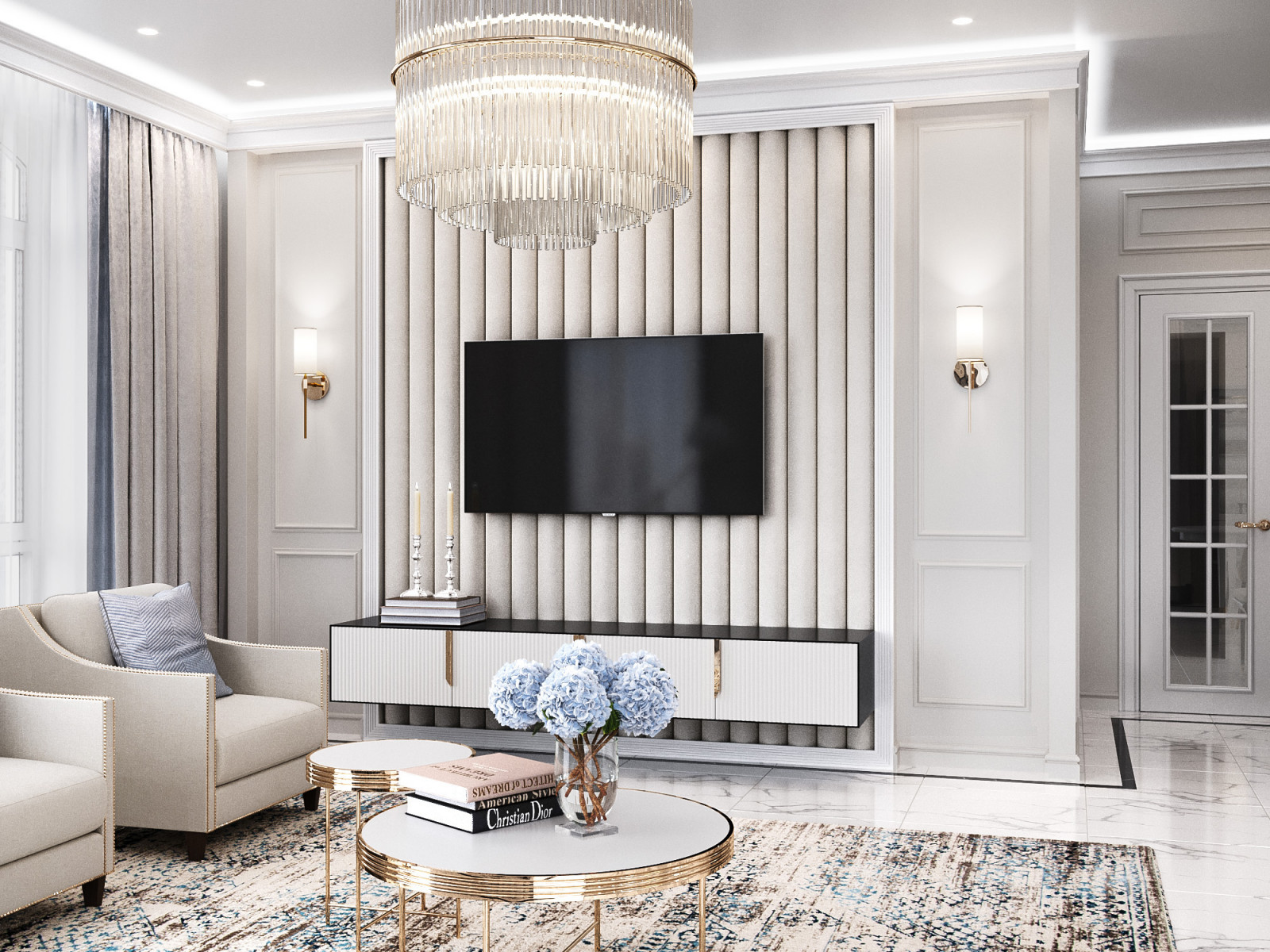 Дизайн интерьера трёхкомнатной квартиры, г. Рыбинск