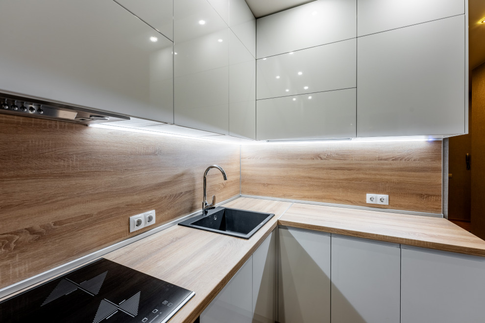 Кухня с интегрированными ручками