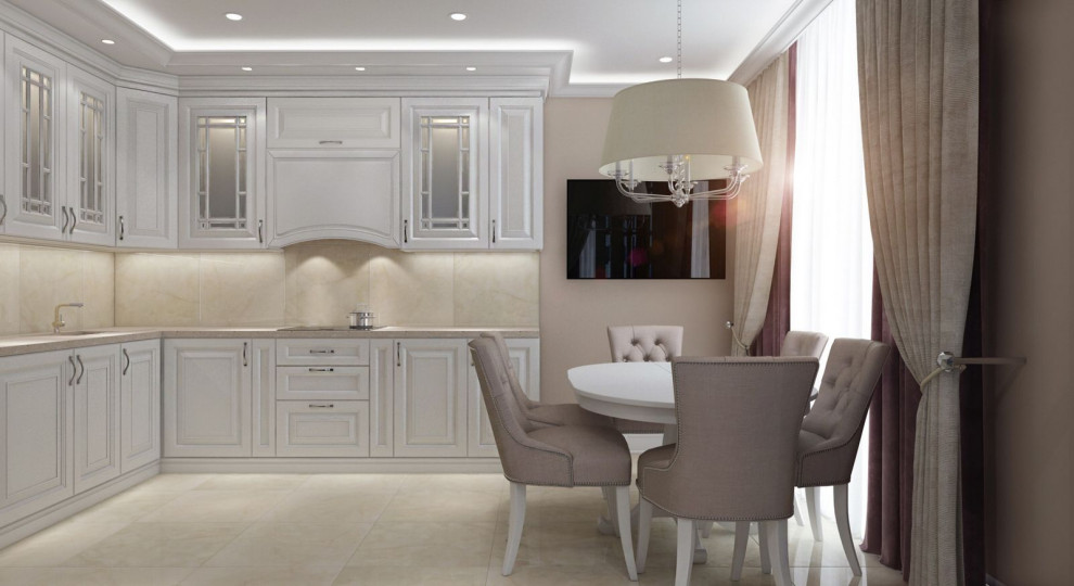 Дизайн интерьера квартиры в светлых тонах в ЖК ''Фили Сити''