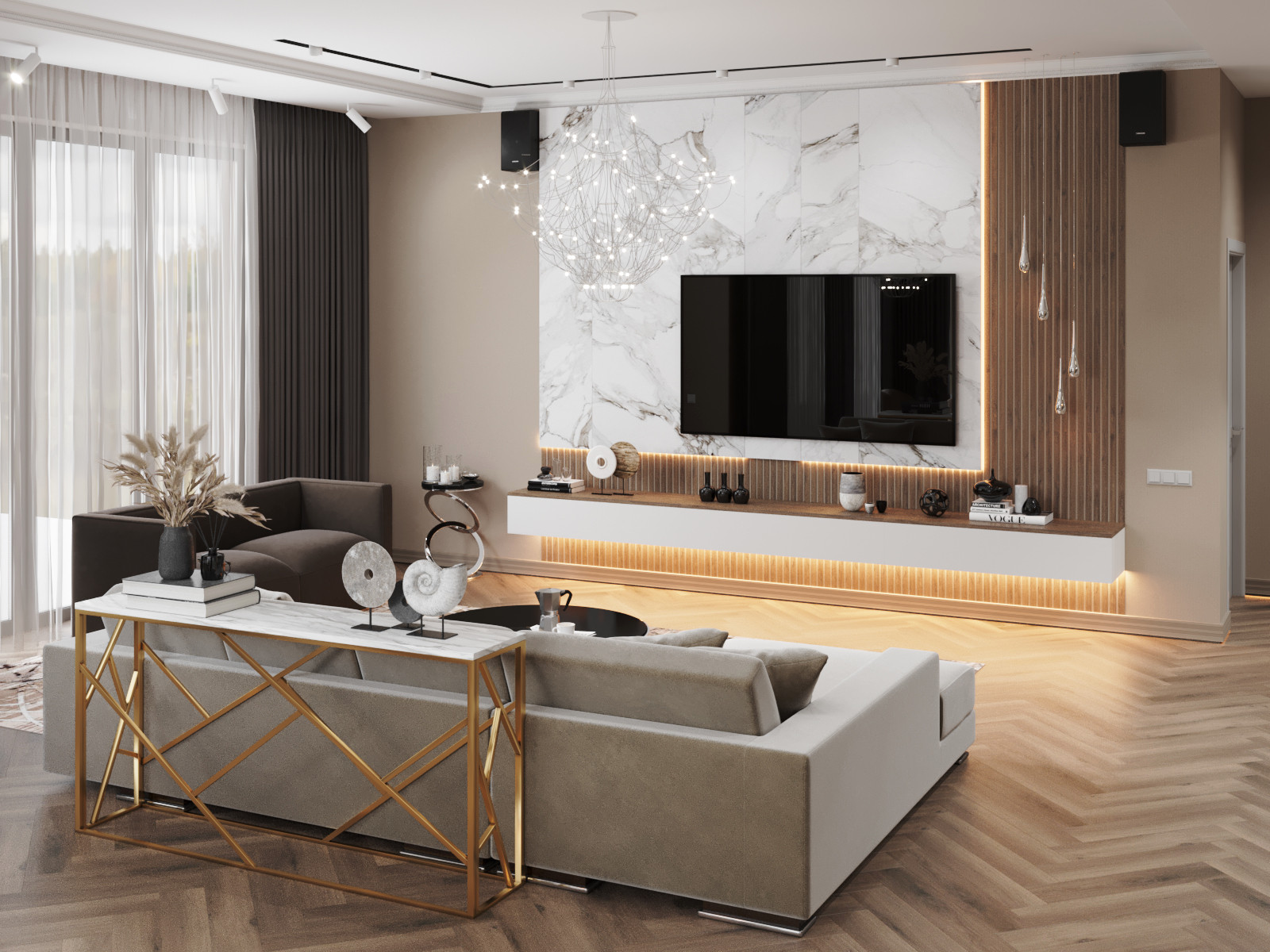 Обложка проекта: гостиная столовая