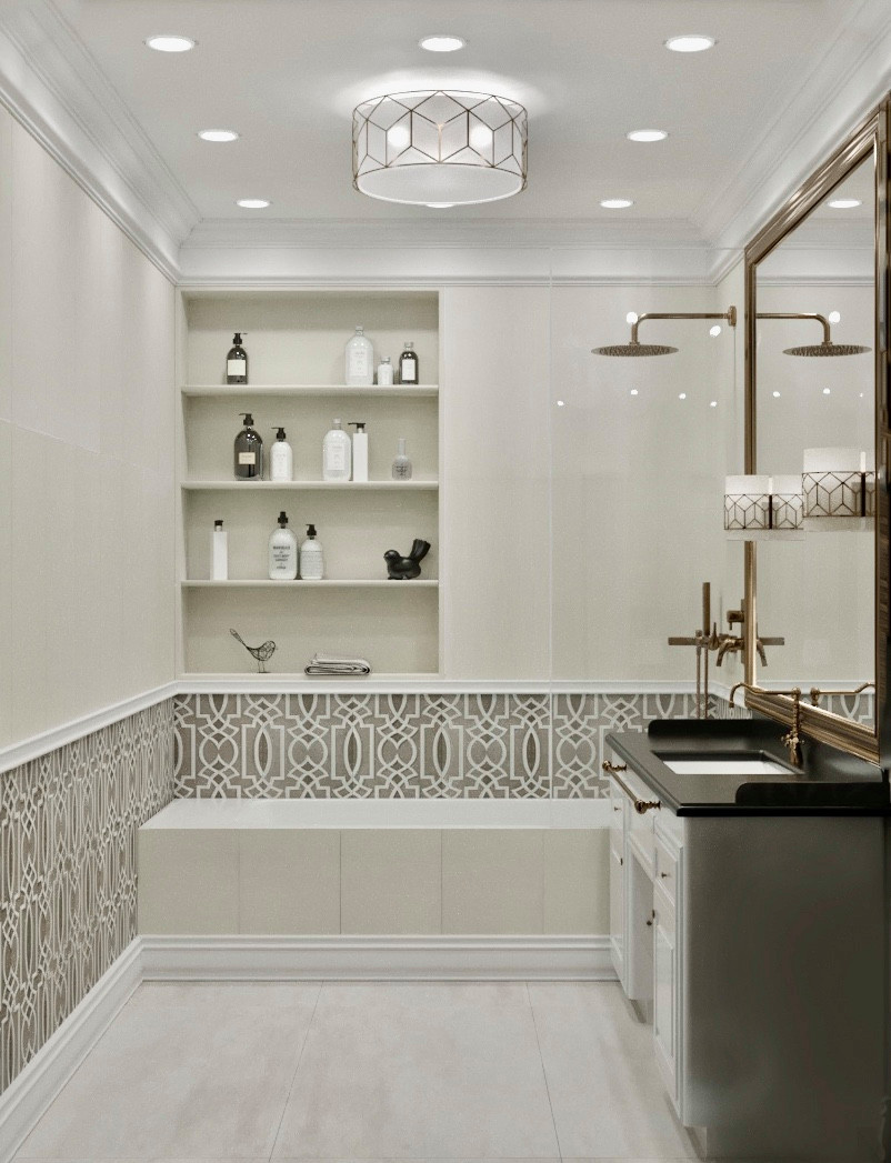 Обложка проекта: Ещё один вариант ванной комнаты проекта 3_х комнатной квартиры ЖК «СКАНДИС»