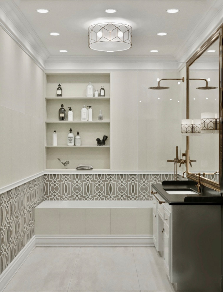 Обложка проекта: Ещё один вариант ванной комнаты проекта 3_х комнатной квартиры ЖК «СКАНДИС»