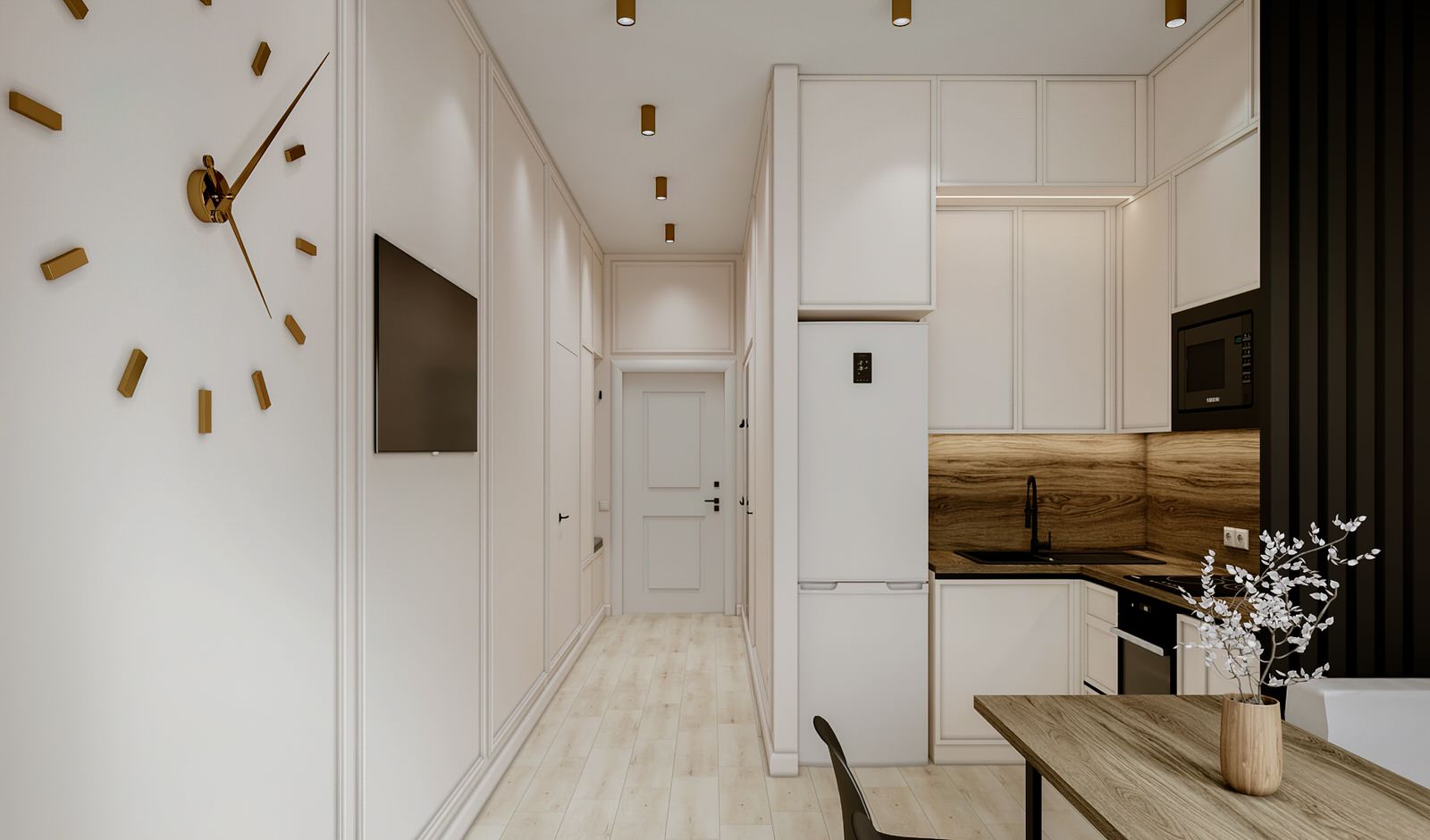 Стильный Дизайн Однокомнатной Квартиры в жк Западный порт в Москве