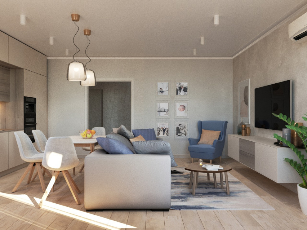 Дизайн проект квартиры 73кв.м. в пос. Зубово ЖК "Зубово-Лайф 2" для семейной