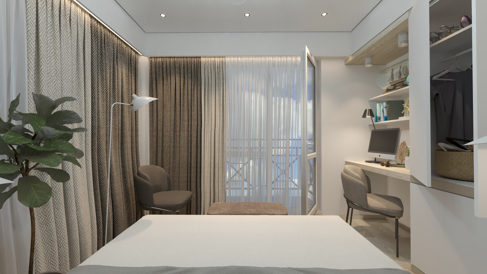 Дизайн проект квартиры в Сочи с объединением 2-х квартир в одну