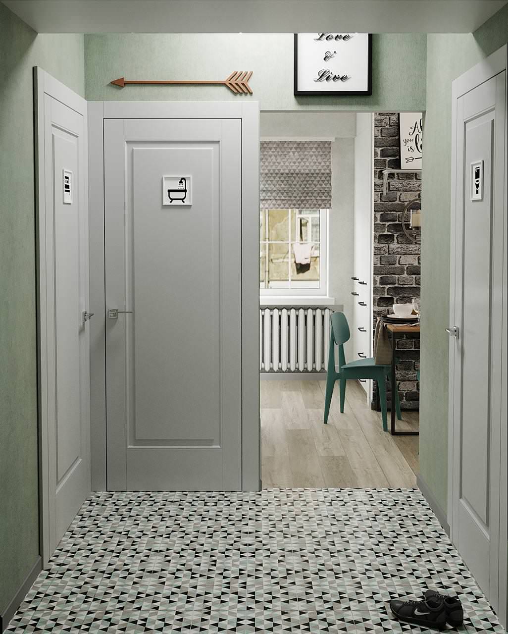 Проект квартиры площадью 32 кв.м.