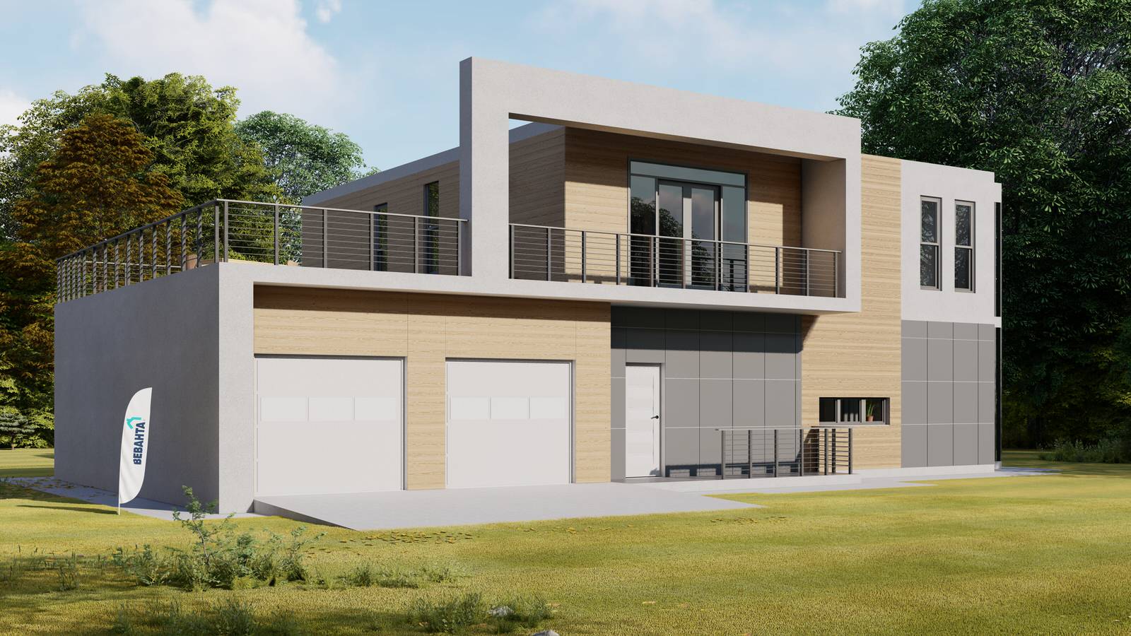 Проект ультра-современного дома в стиле Хай-тек