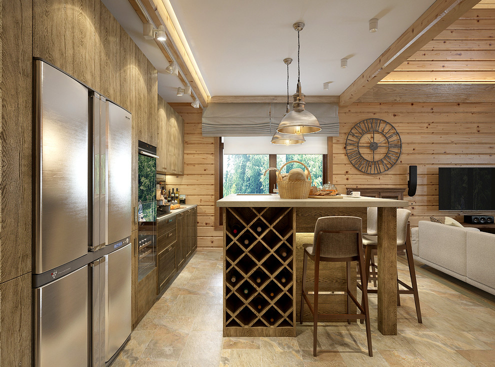 Интерьер дома из бруса