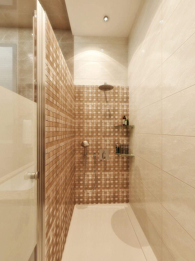 Light gold color in bathroom interior design