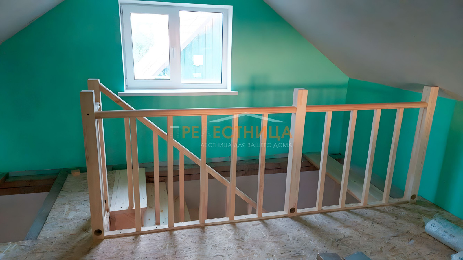 Обложка проекта: Деревянная лестница К-031М