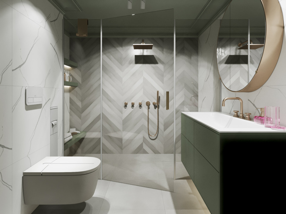 Туалетная комната с душевой