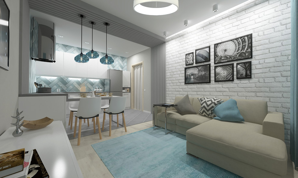 Кухня-гостиная. Визуализация