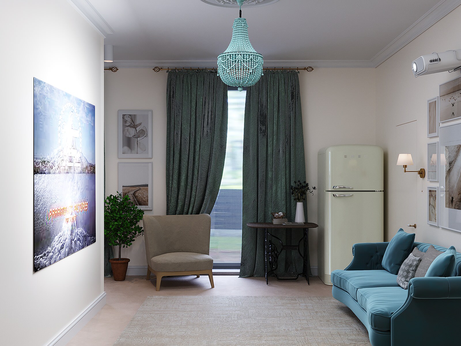 Обложка проекта: Частичная визуализация комнат частного дома г. Санкт-Петербург