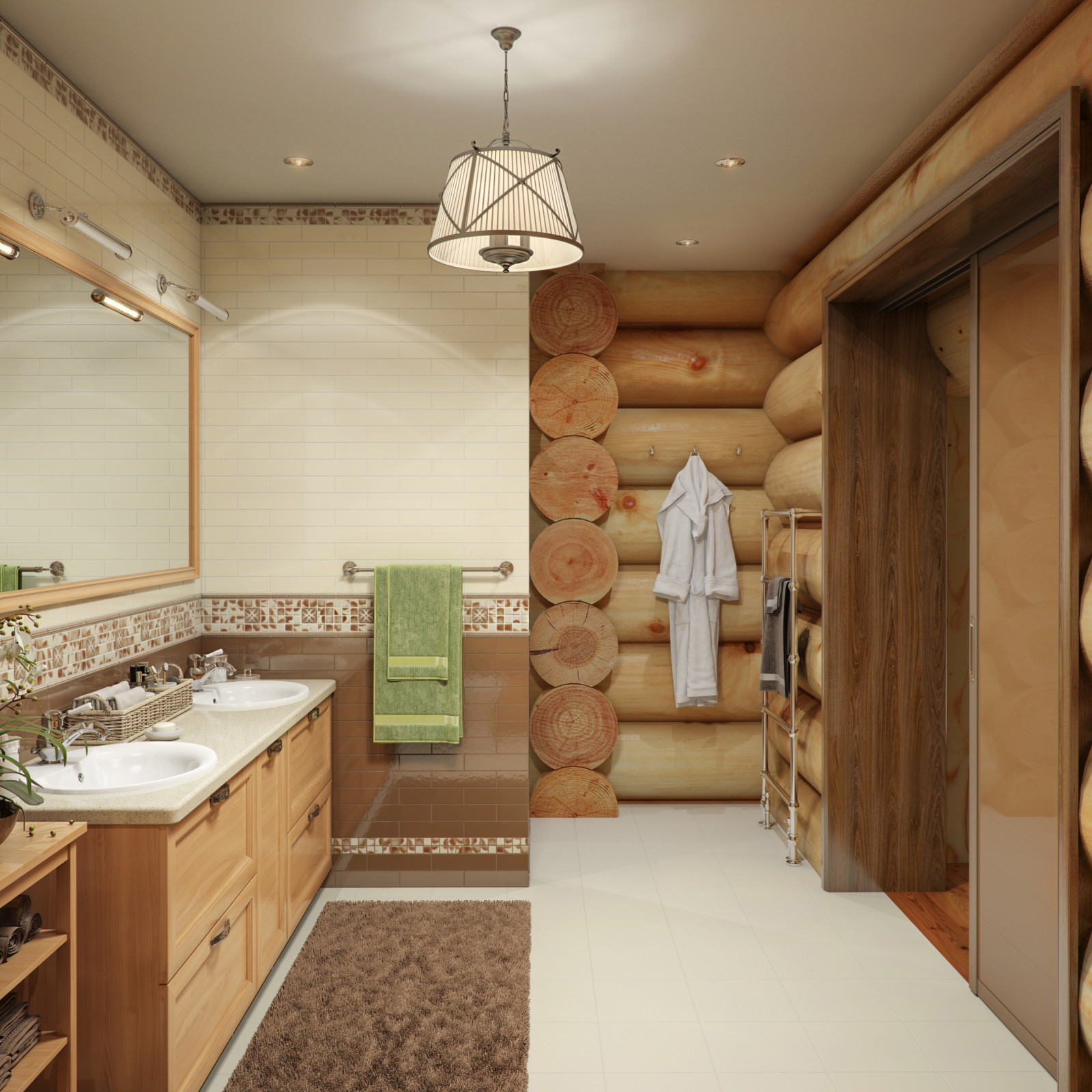 Дизайн интерьера деревянного дома