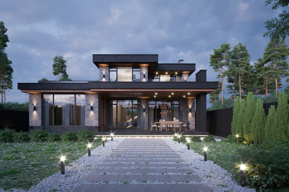 Городская вилла в темных тонах