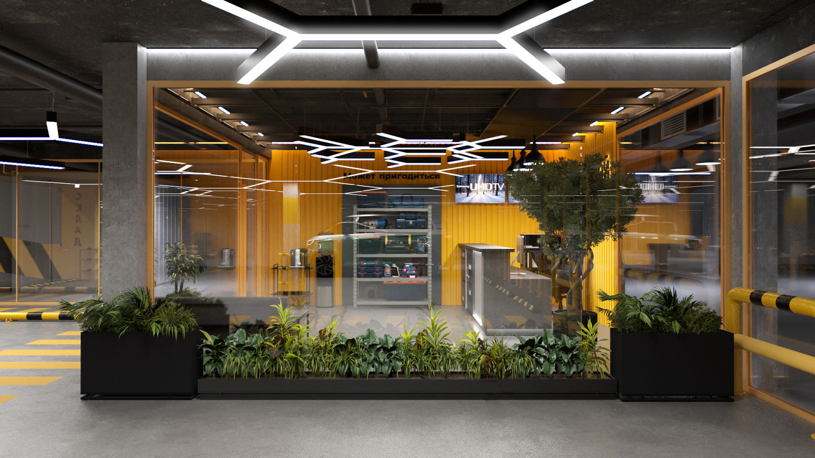 Интерьер складского помещения