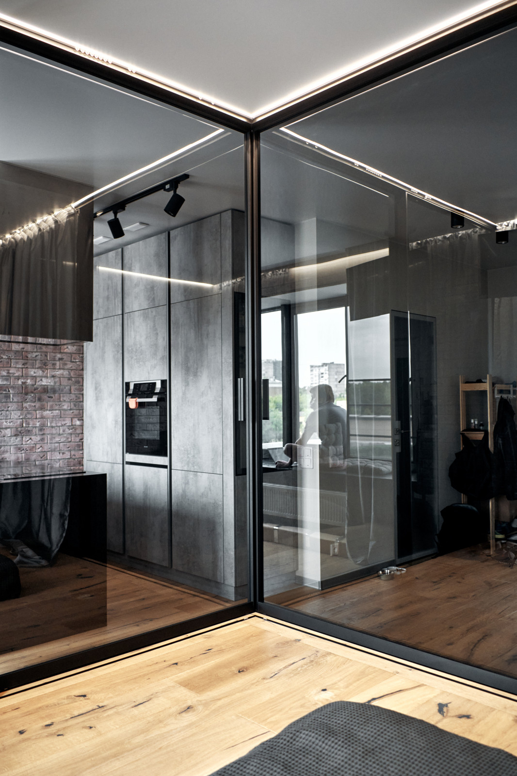 Угловая интерьерная перегородка raumplus