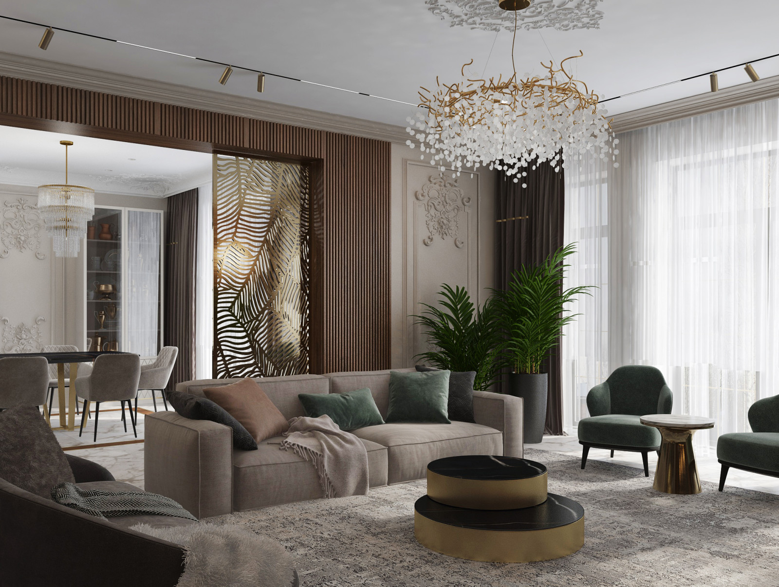 Обложка проекта: Дизайн-проект 1 этажа в загородном доме