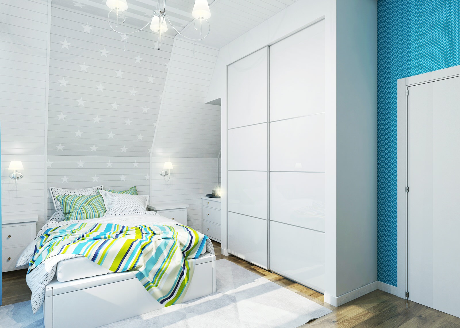 Детская на мансардном этаже