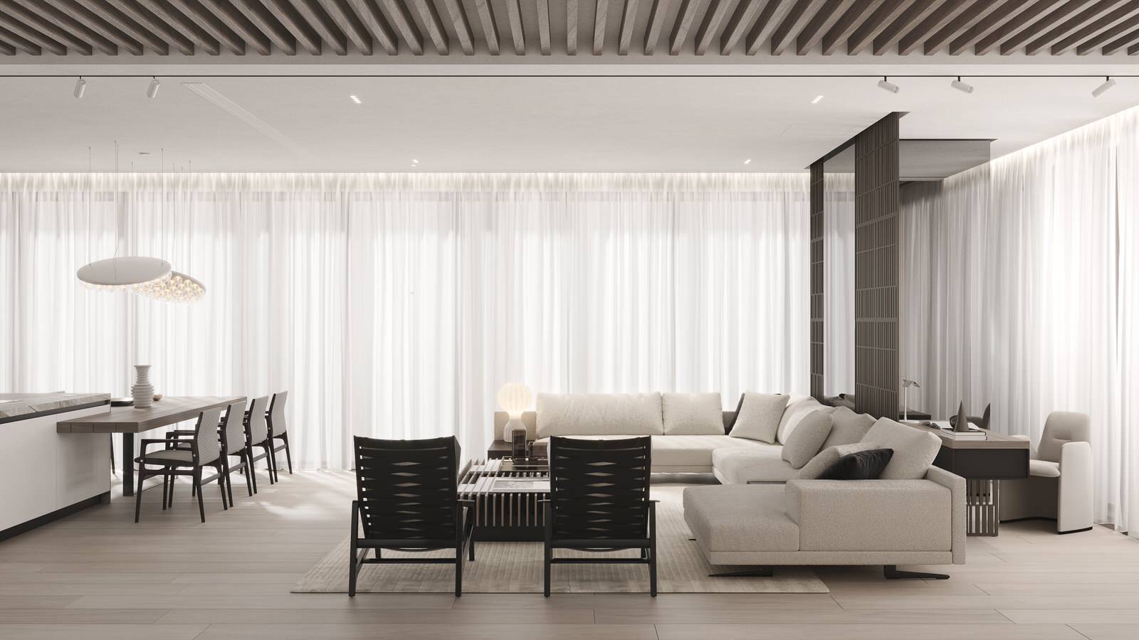 Modern megalopolis apartment