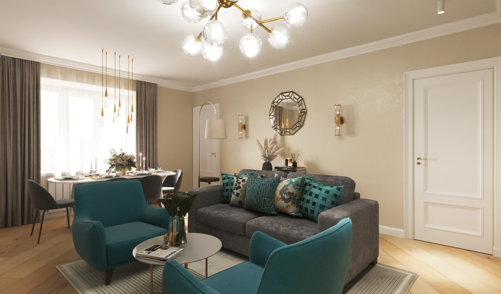 Гостиная с камином