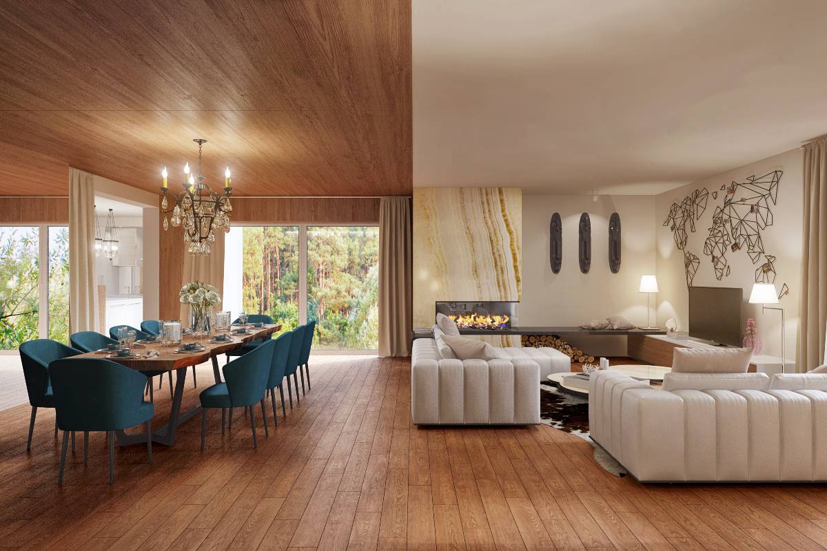 Дом в лесу для постоянного проживания.