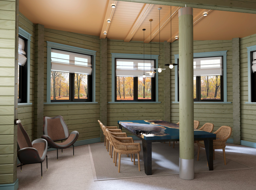 Летняя кухня из клееного бруса