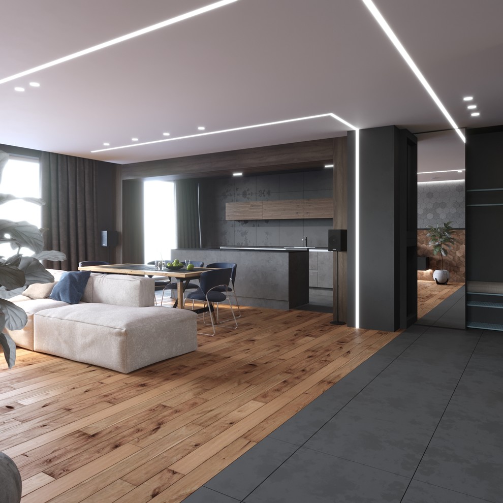 Квартира 200 кв.м Гостиная кухня.