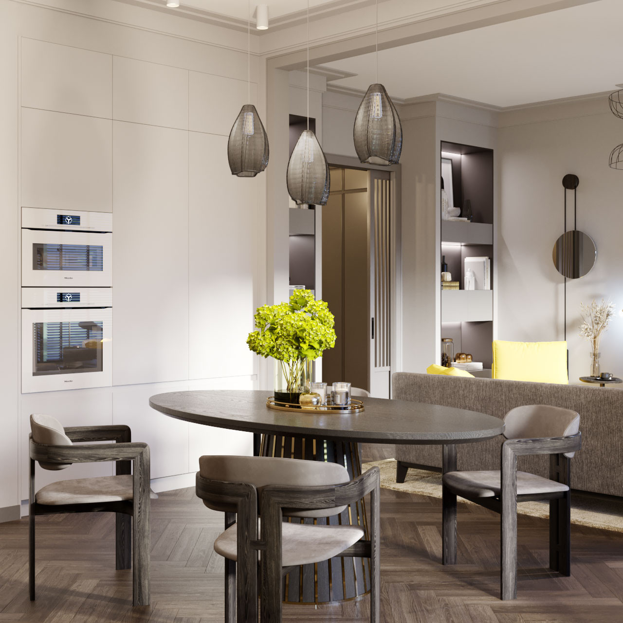 Современный интерьер с элементами скандинавского дизайна