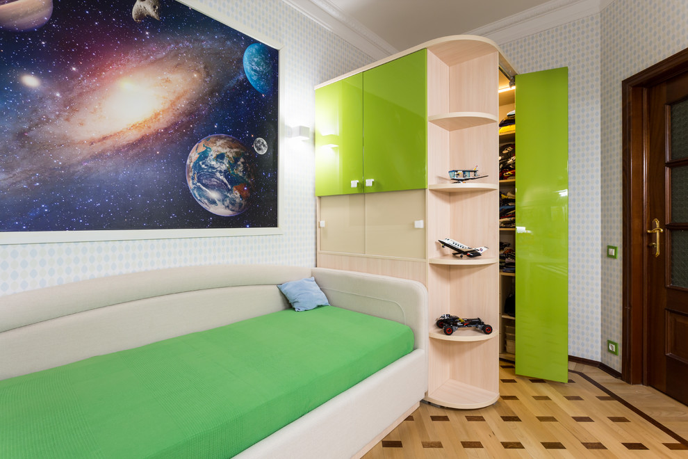 Зелёная детская комната