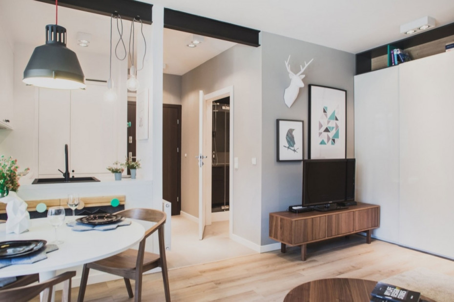 Дизайн квартиры-студии в Гданьске