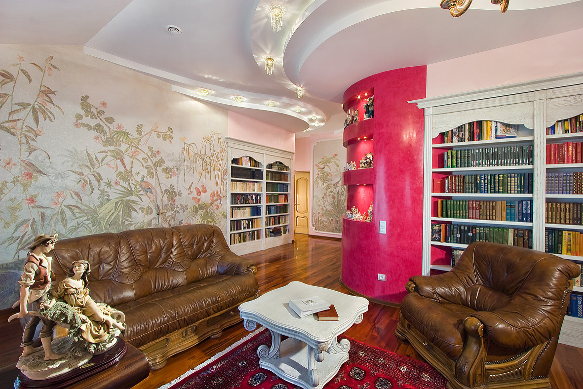 Интерьер коттеджа в ярких тонах