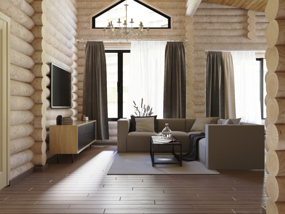 Загородный дом из бревна