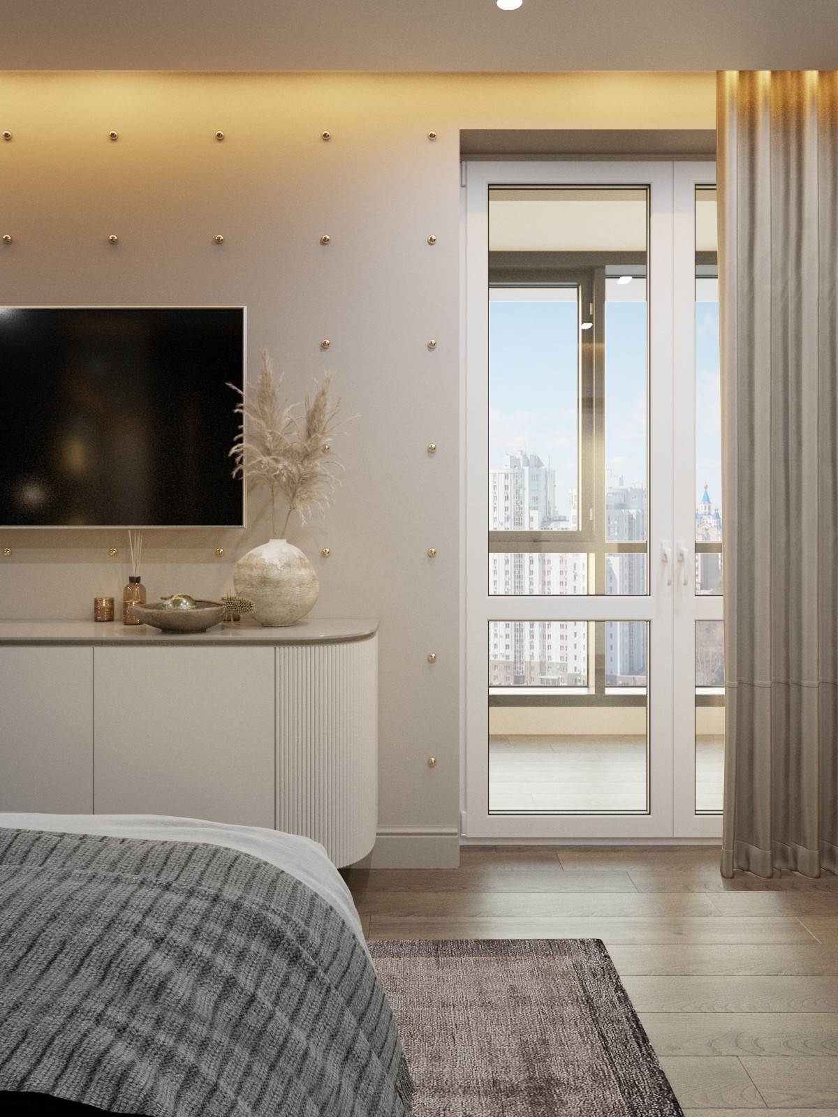 Контрастный дизайн в проекте квартиры в ЖК Культура