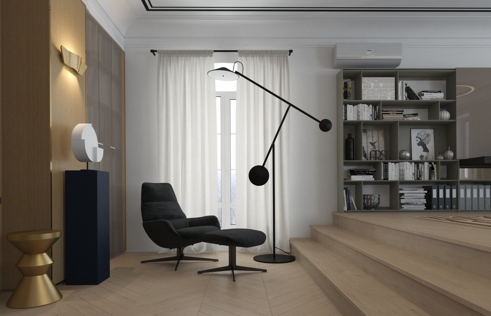 Интерьер холла/библиотеки