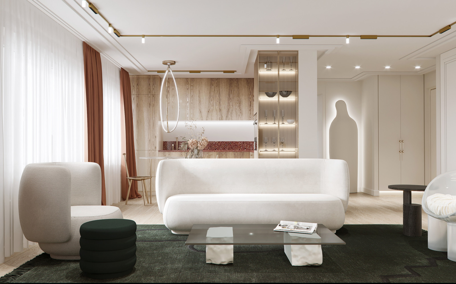 Современная квартира в Москве для девушки