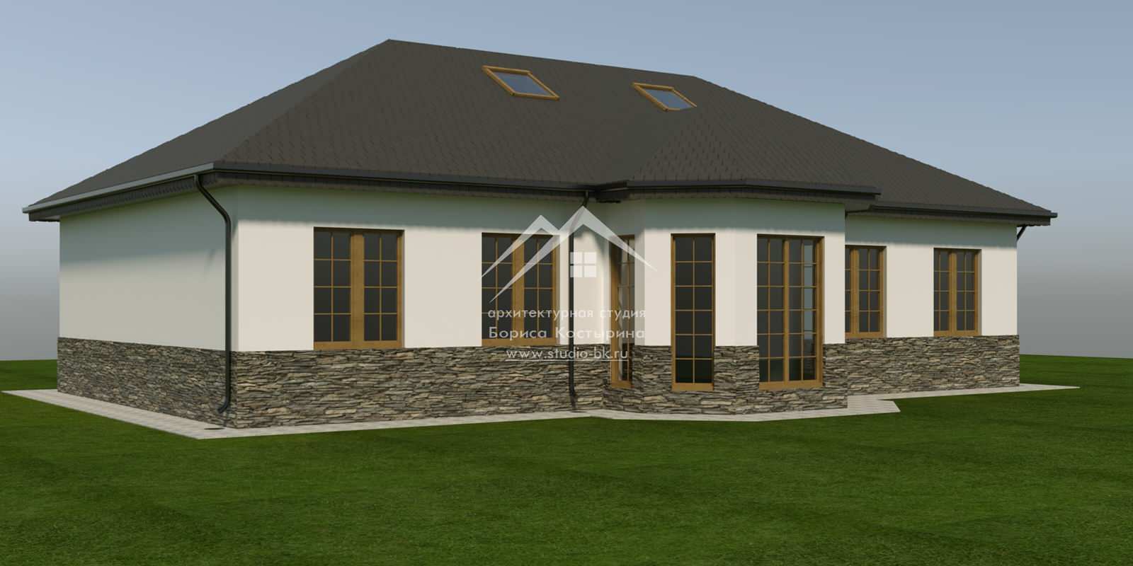 Проект двухэтажного дома в стиле кантри, 270 м²