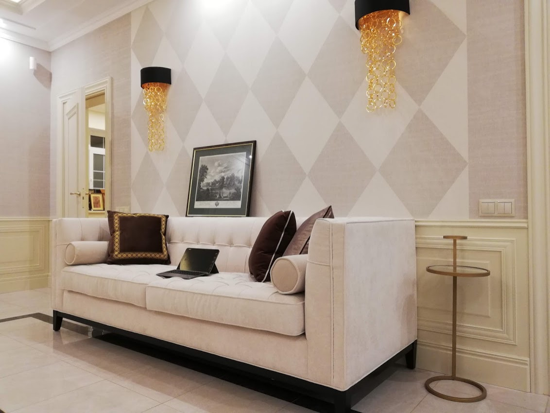 Дом в стиле американская классика, неоклассика. Фото в процессе