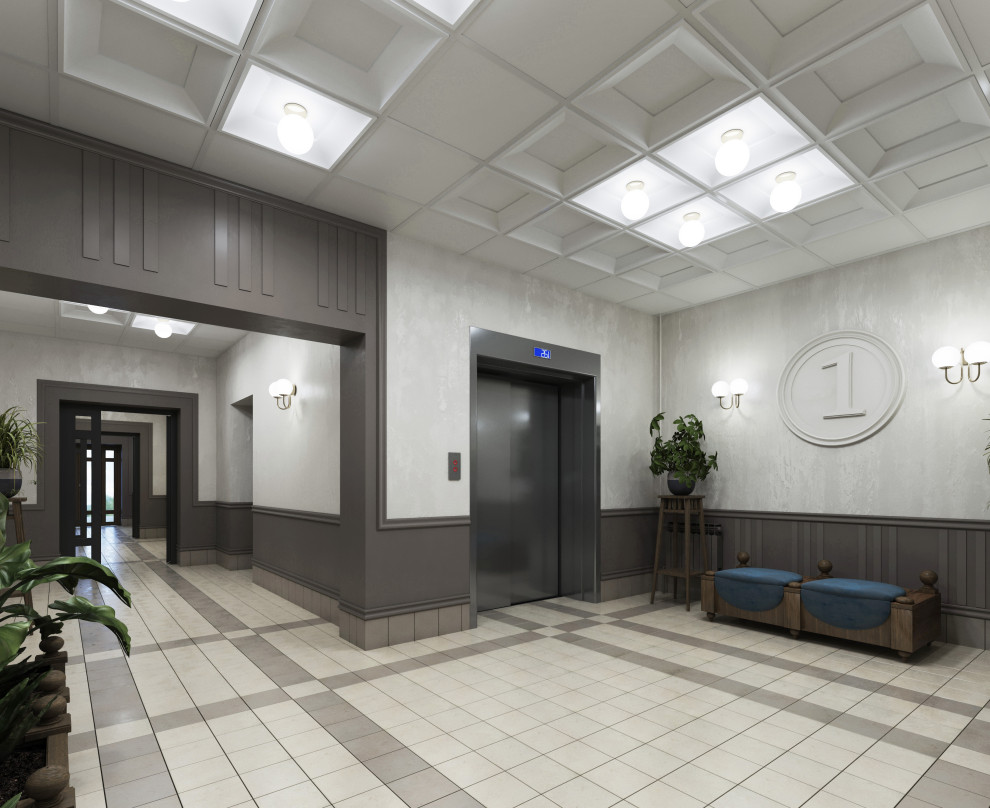 Интерьеры МОП, ЖК "БУЛГАКОВ", СК "СТРИЖИ"