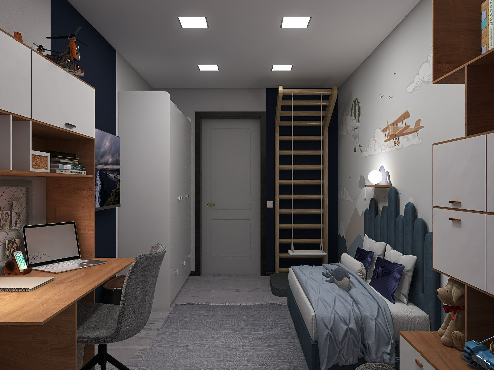 Квартира в старом фонде с балками на потолке