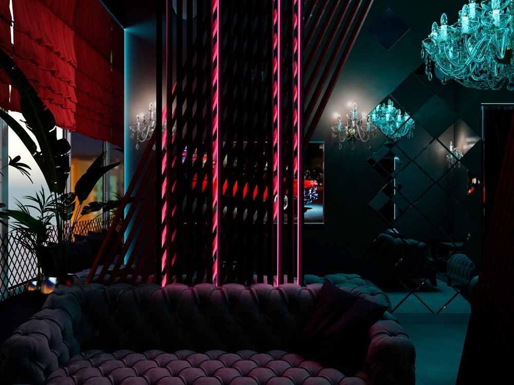 Кальянная в стиле 50х годов