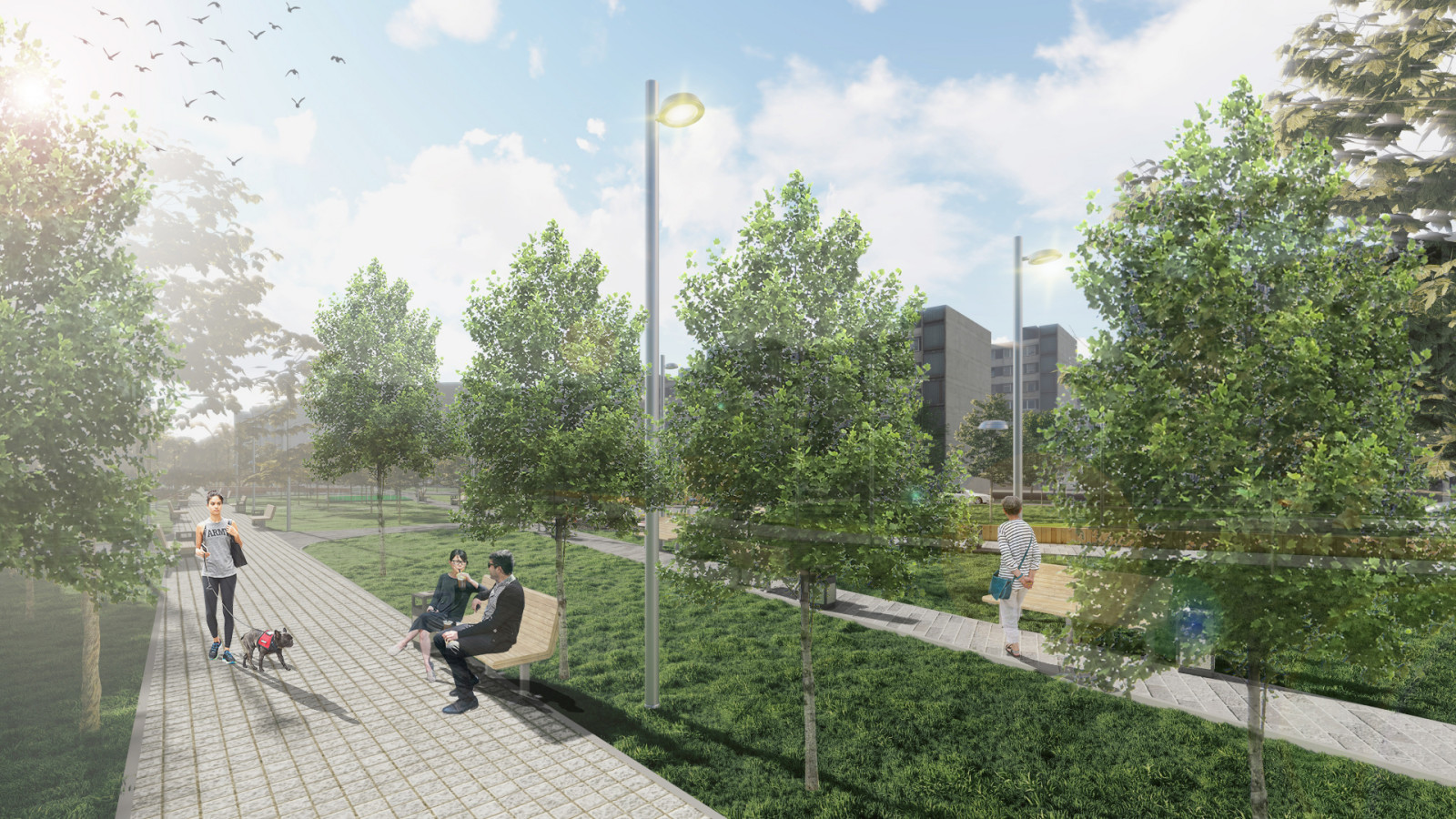 Благоустройство сквера в Краснооктябрьском районе г. Волгограда