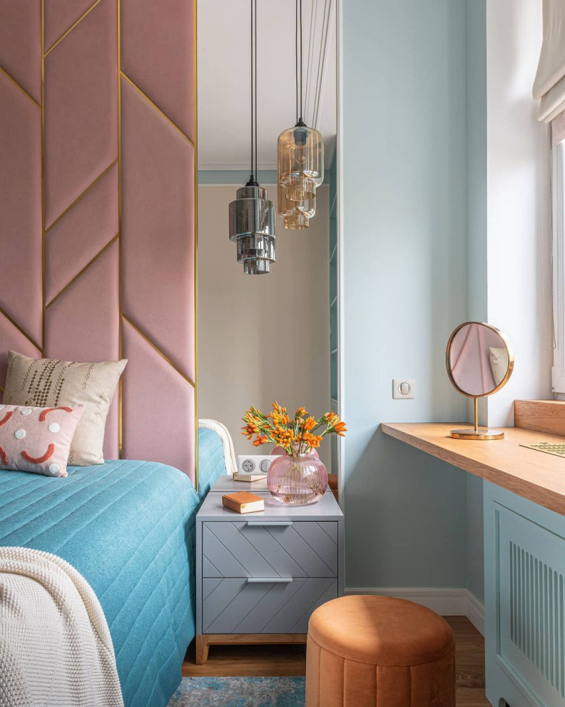 Мягкие стеновые панели в спальне