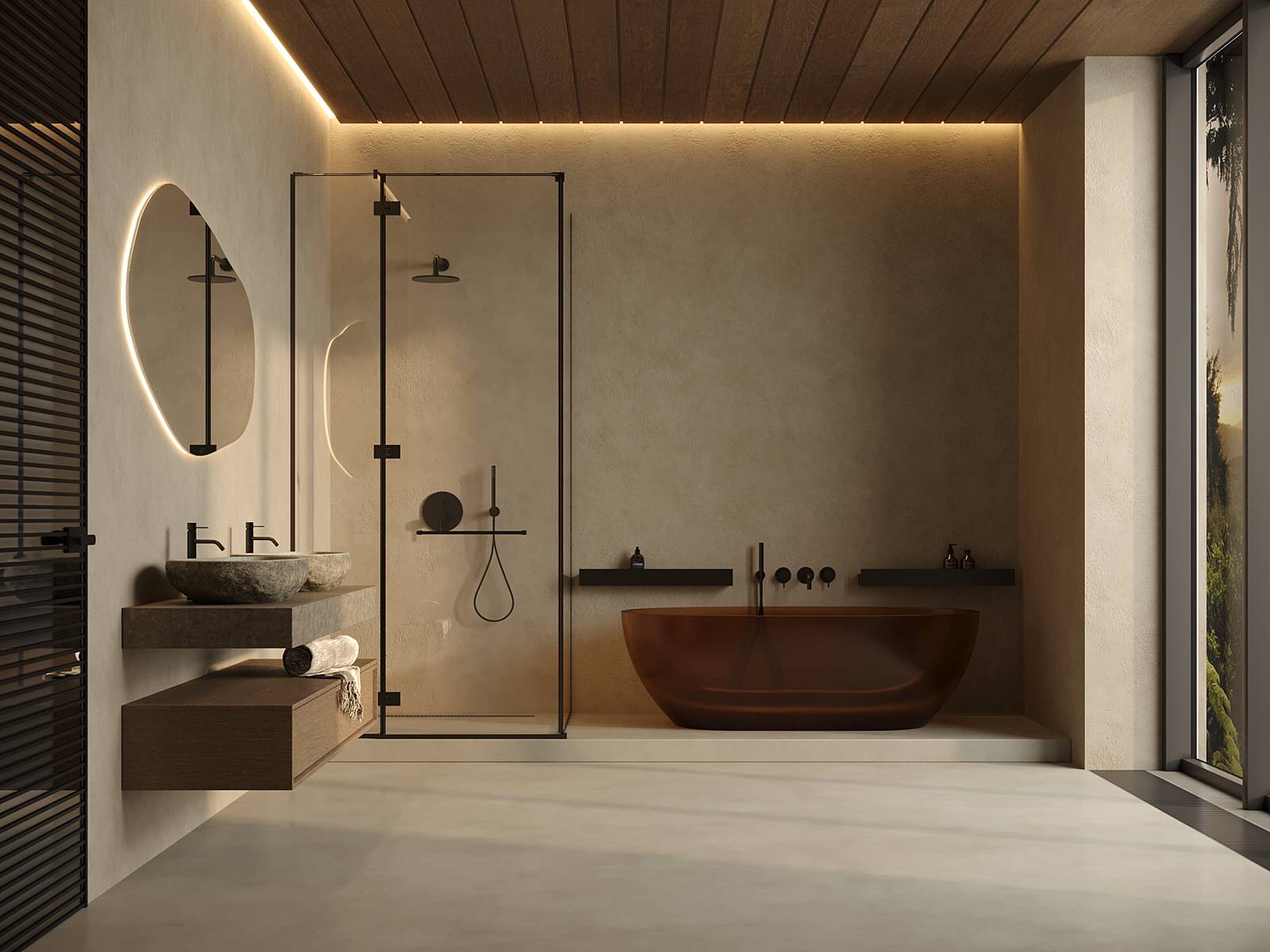 Glass House - glass in house