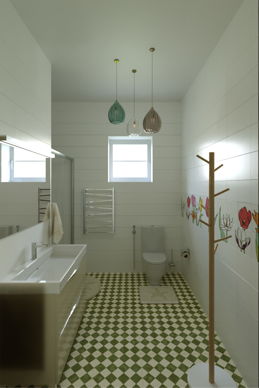 Небольшой санузел в коттедже