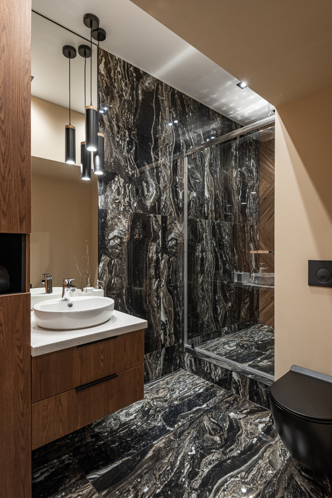 Реализованный проект трёхкомнатной квартиры в современном стиле, г. Уфа.