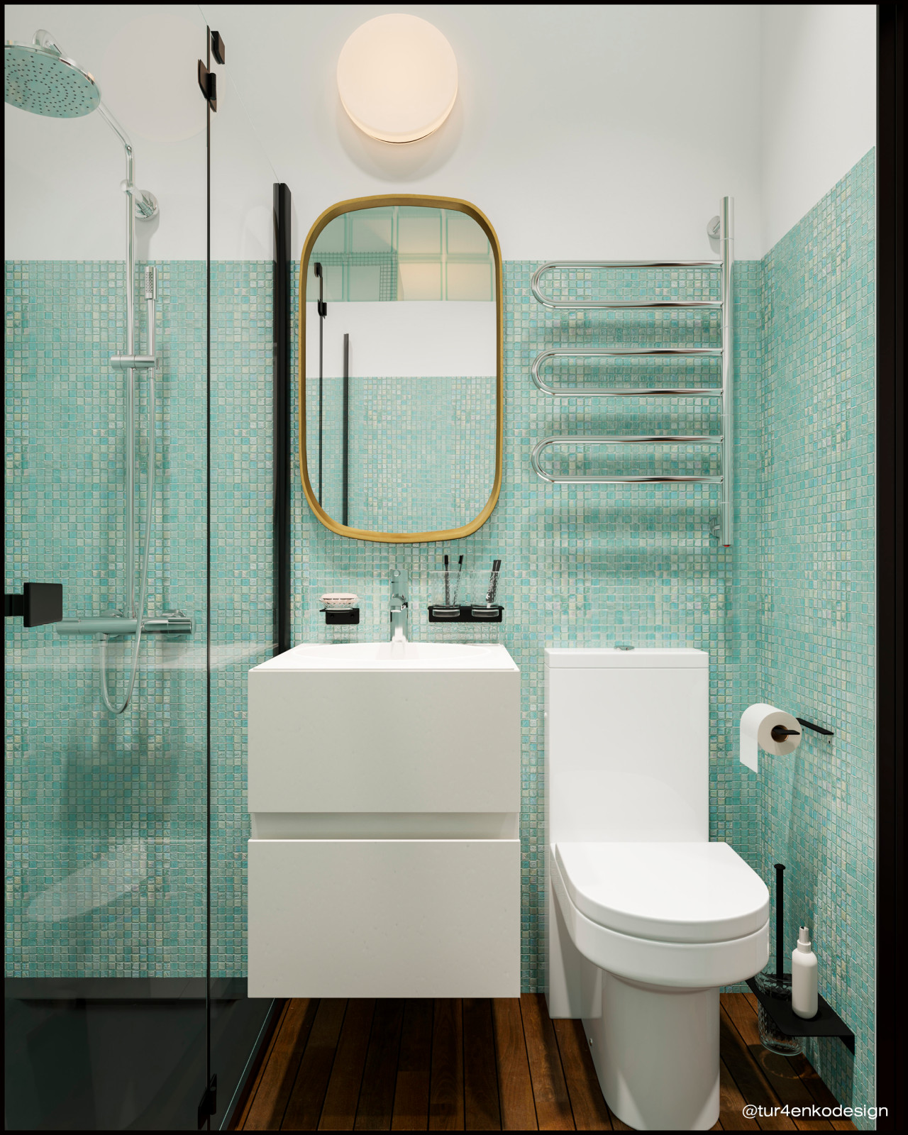 Дизайн маленькой квартиры студии 21 м2 в ЖК "Символ"