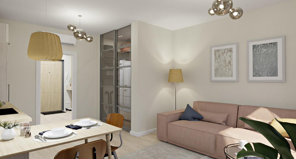 Квартира-студия для молодой семьи