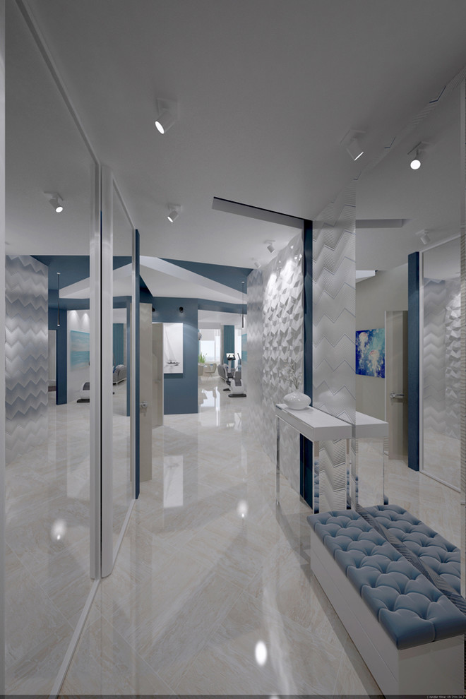 Дизайн проект квартиры в городе Сочи, минимализм морской