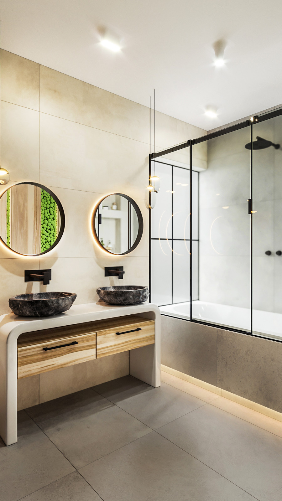 Дизайн-проект квартиры 100кв.м. для семьи из 4х человек в Северном парке